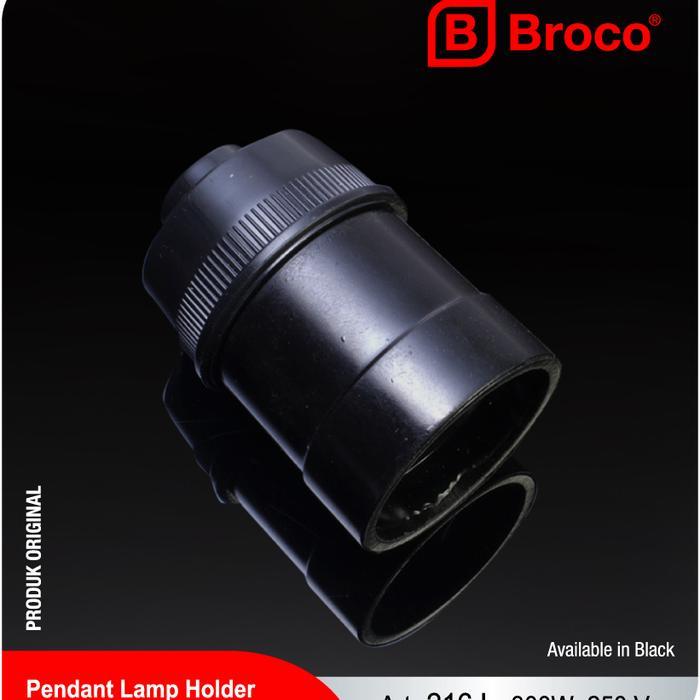 Fitting Lampu Gantung BROCO Murah / Tempat Lampu Gantung Hitam
