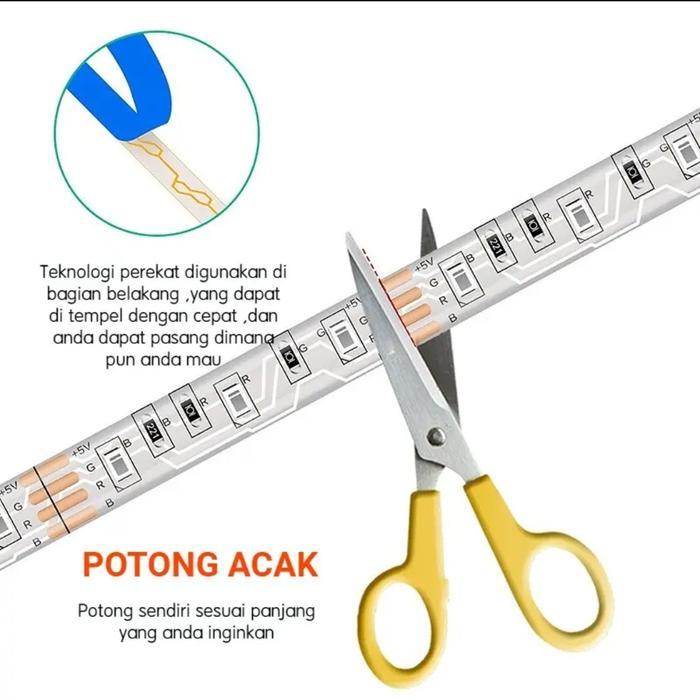 "New" Lampu Led Strip Rgb 10M 5050 Waterproof Kotak Kuning