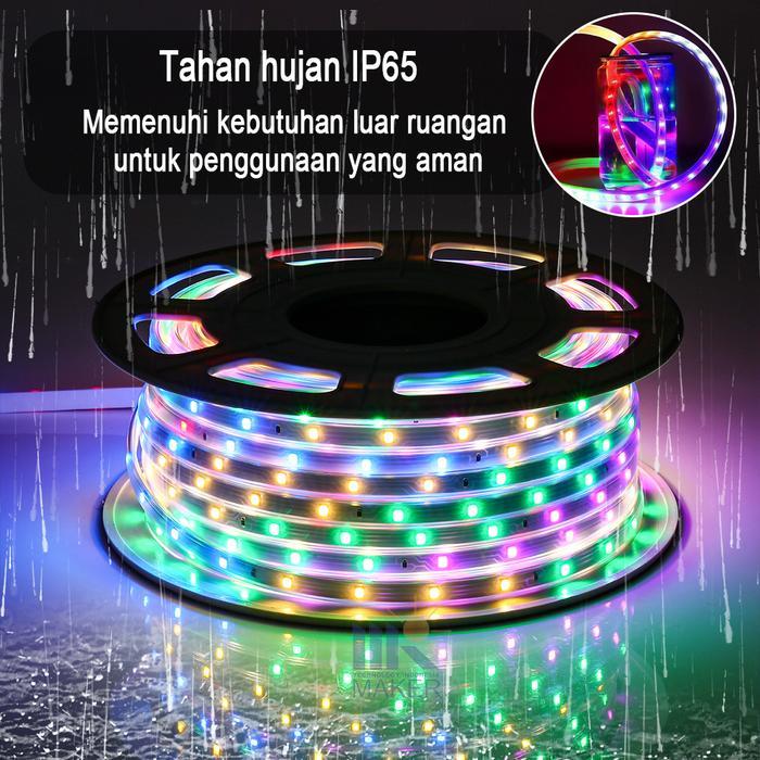 "New" Lampu LED Strip RGB 1M-30M Warna Warni Lampu Hias/PVC IP65 Waterproof/lampu kelap kelip/lampu
