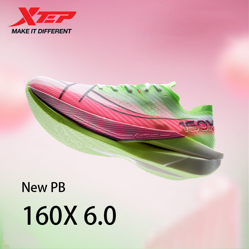 Xtep 160X 6.0 Mens Running Shoes Professional Marathon PB Carbon Plate Cushioning Shock Absorption