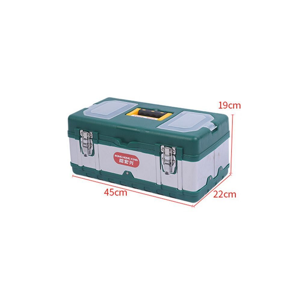 Double-Layer Maintenance Parts Toolbox Stainless Steel Handheld Multifunction Toolbox Tool