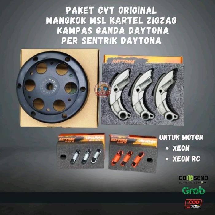 Paket CVT Xeon dan Xeon RC Mangkok MSL Kampas Ganda Persentrik Daytona
