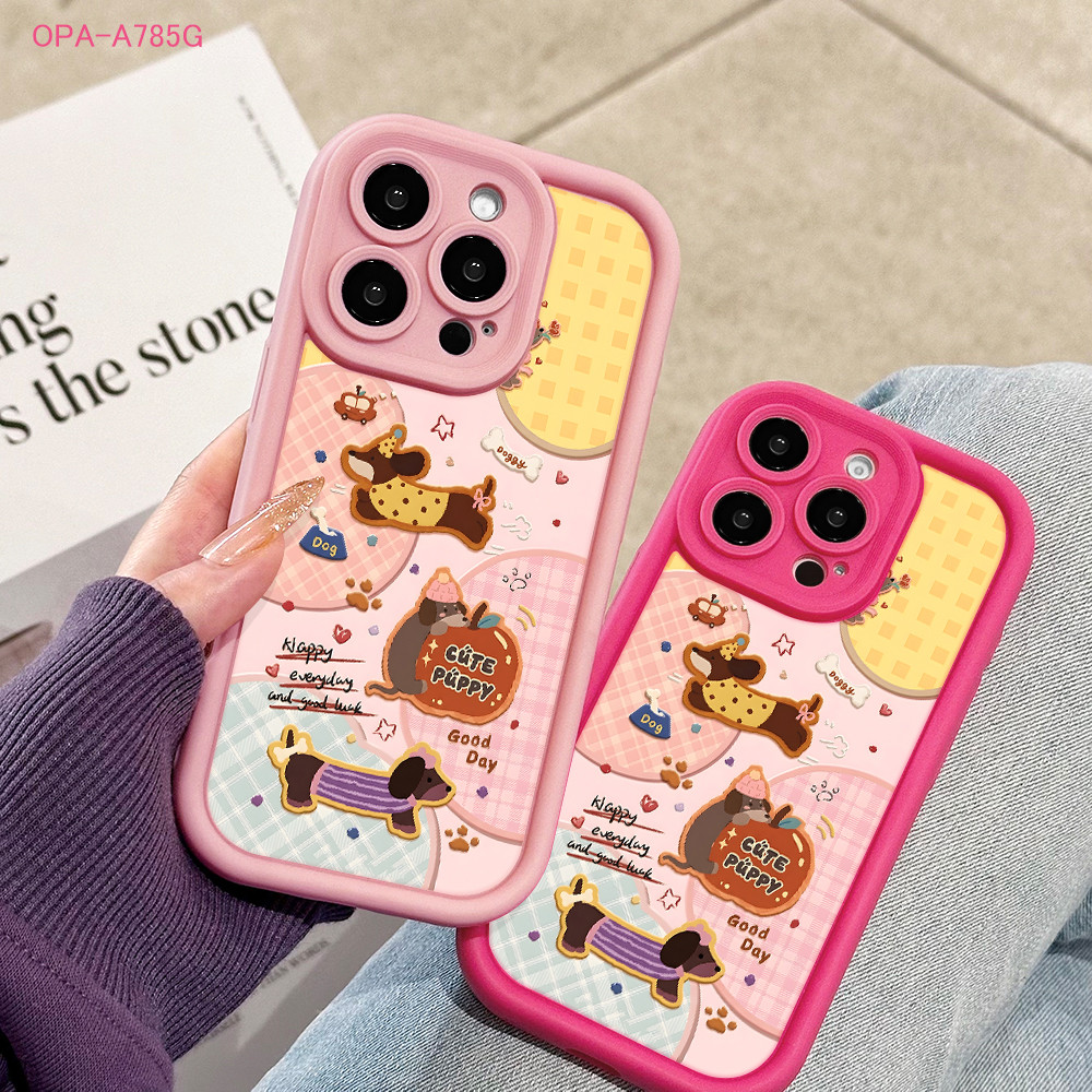 Rose Pink Full Coverage For OPPO A58 A55 A74 A53 A33 A57S A77 5G 4G Softcase Kesing Case S2-7200 MFT