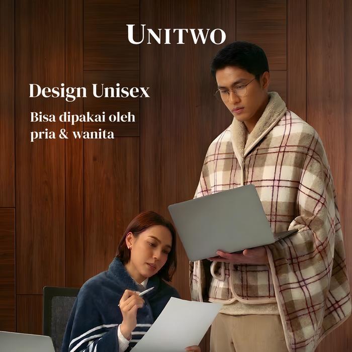 "New" UNITWO ID jamut [SPECIAL BLANKET JAKET] Jaket Outer Selimut Flace Reversible Blanket