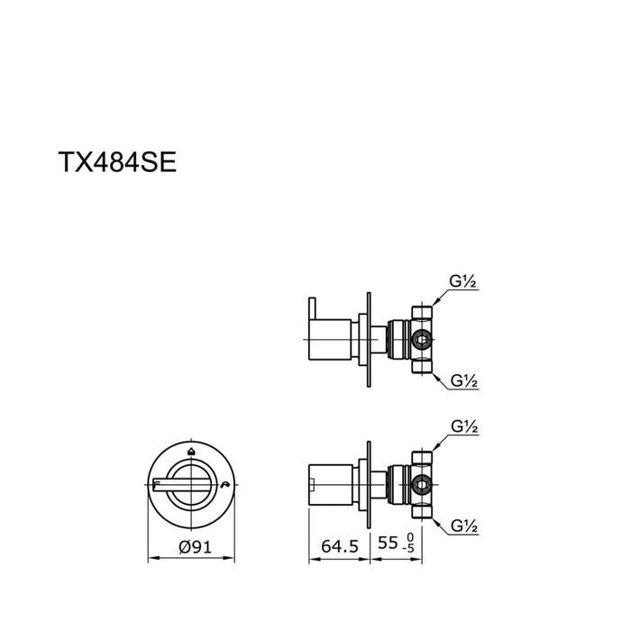 KRAN DIVERTER SHOWER TOTO TX484SEN 3 WAY DIVERTER