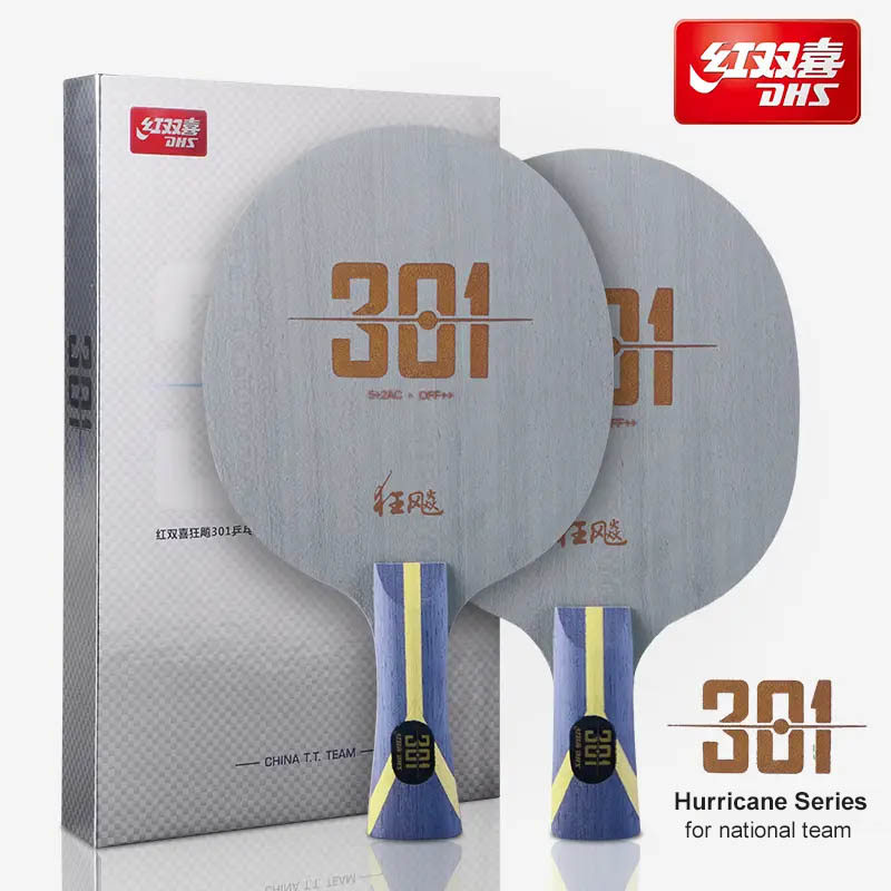 DHS Hurricane 301 H301 Table Tennis Blade 5 Wood 2 AC Offensive Carbon Ping Pong Blade for Chinese N