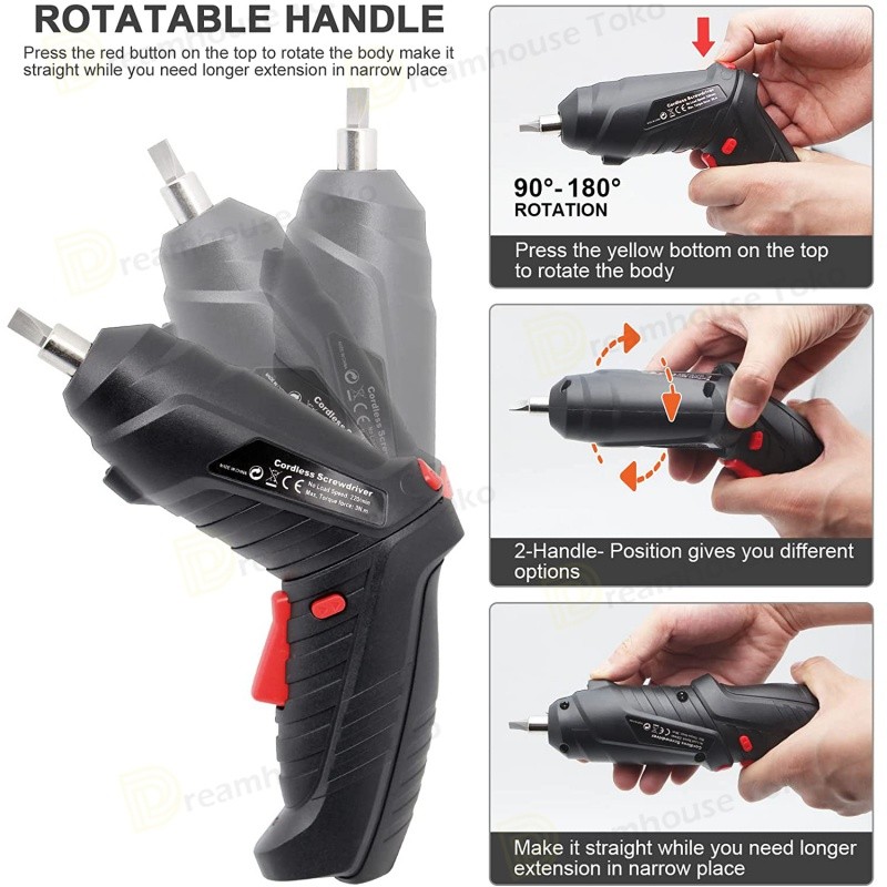 (Dikirim Dari Jakarta)EELIC Mesin Obeng Listrik - Bor Baterai Tangan Tanpa Kabel Cordless
