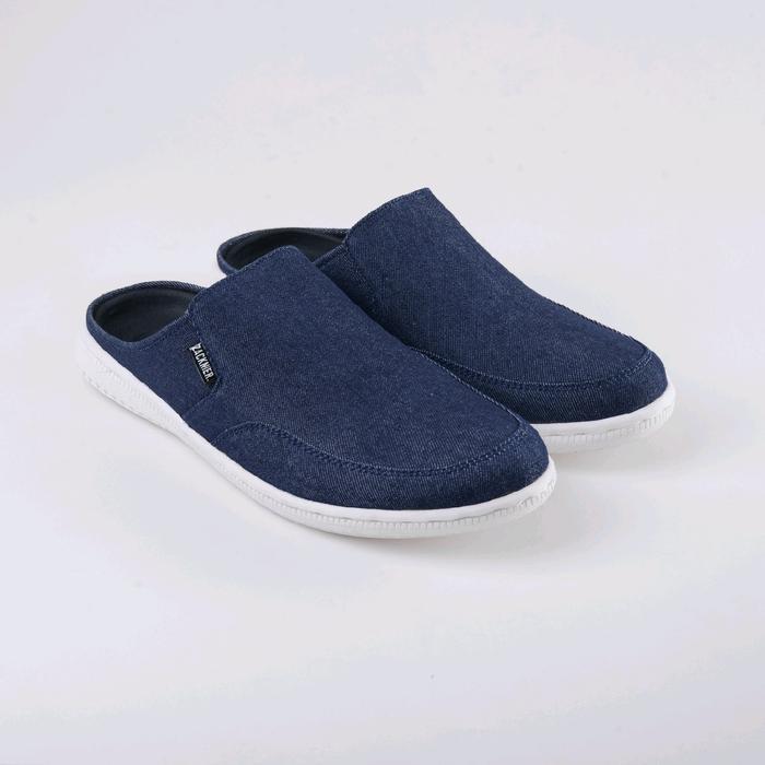 Sepatu Sandal Bustong Casual Shoes Pria Sendal Selop - Bahan Jeans Berkualitas, Sol Tpr Anti-Slip,
