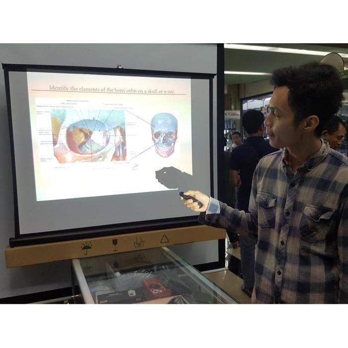 LAYAR PROYEKTOR MEJA 50 INCH BISA DILIPAT PROJECTOR TABLE SCREEN FOLDABLE - SCREEN PROJECTOR