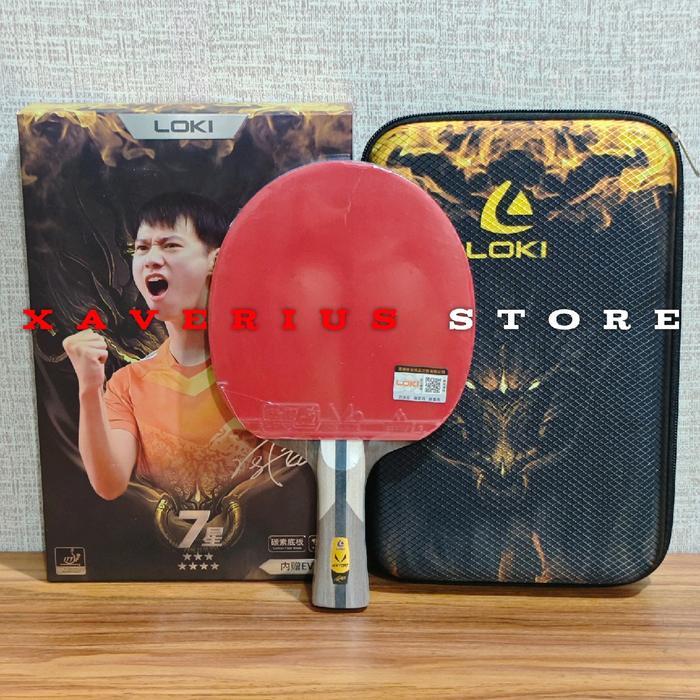 Bet Pingpong Tenis Meja Loki Star 7 Carbon Original
