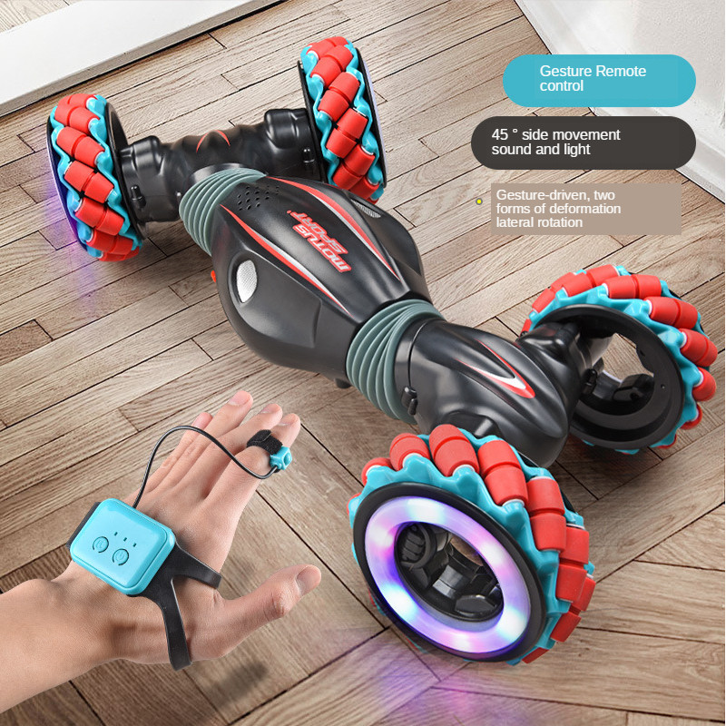 Gesture Sensing Remote Control Twisting Car Luminous Wheel