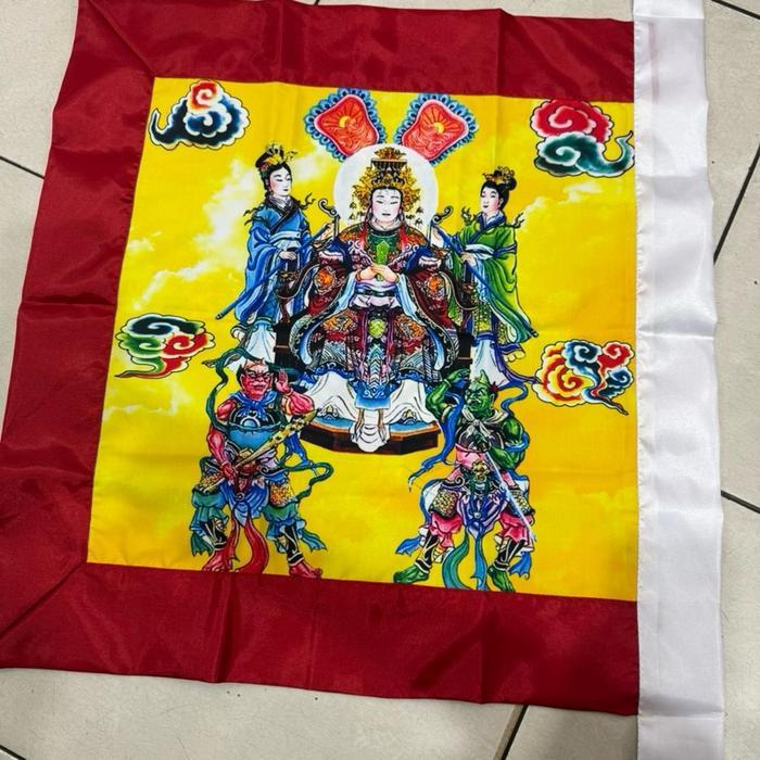 Bendera dewi mazu - dewi maco ukuran 55cm x 55cm dewi samudra