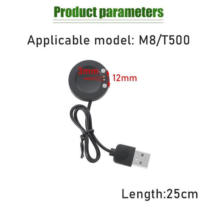 Kabel Charger Smartwatch Hiwatch T500+ / Series 7 2 Pin Charger Smart Watch Series 7 Charger Jam