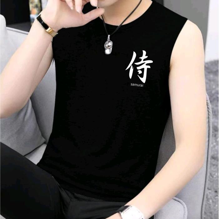 Promo Singlet Pria Logo Samurai Singlet Tanpa Lengan Singlet Murah Singlet Lekbong Kaos Oblong