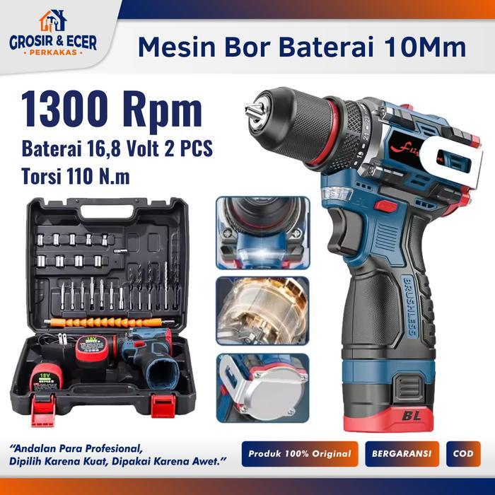 Deli Tools - Mesin Bor Baterai 10Mm Cordless Drill Battery Fligman - Mesin Bor Cordless Drill