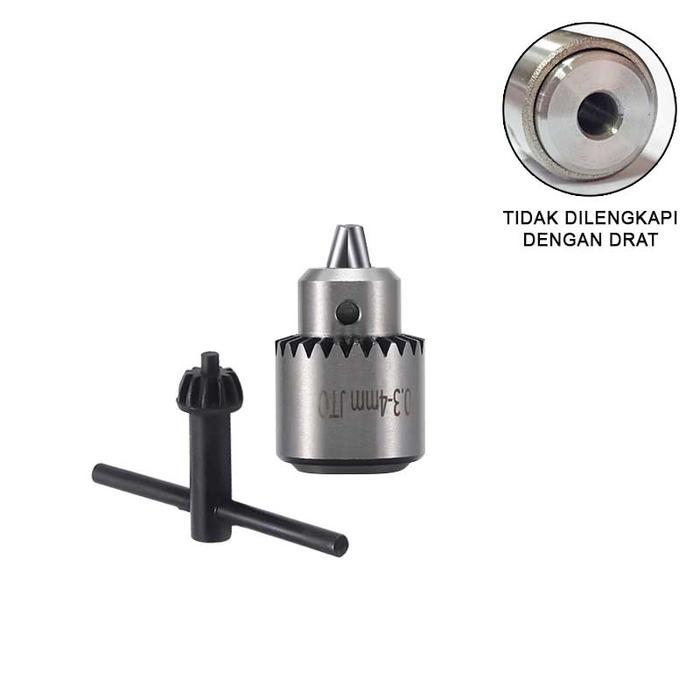 EELIC KMB-4MMJT0 Kepala Mesin Bor Chuck Mini Clamp 0.3-4MM JT0 Drill Chuck Atau Chuck Keyless