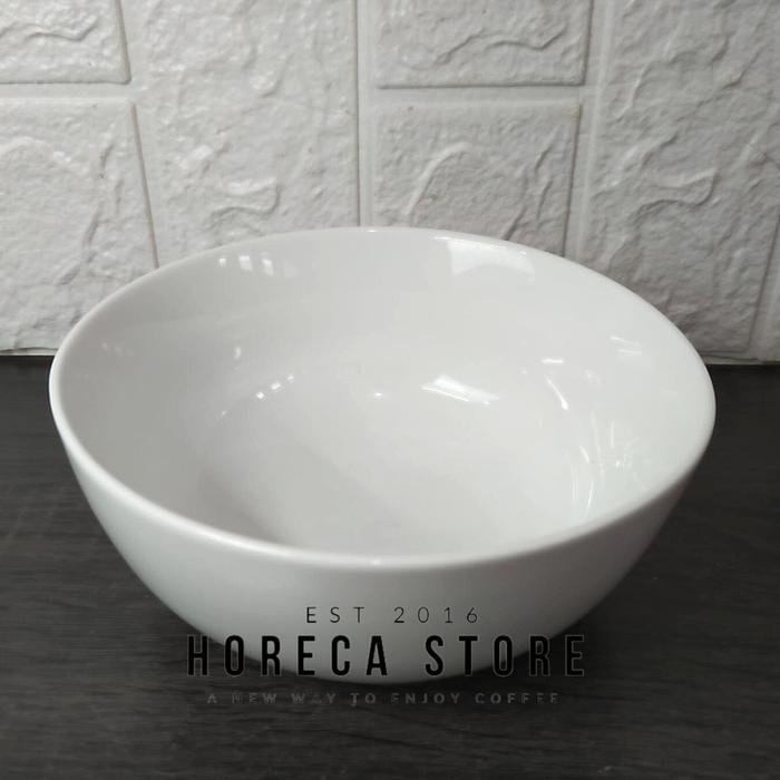 Mangkok Keramik Putih 6 inch - Bowl Keramik 16 cm