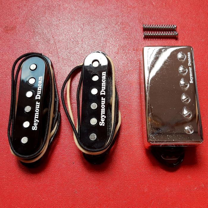 Set Pickup Hss Seymour Duncan Tb-14 Custom V Trembucker + Ssl-1. Untuk Gitar Listrik Tbk