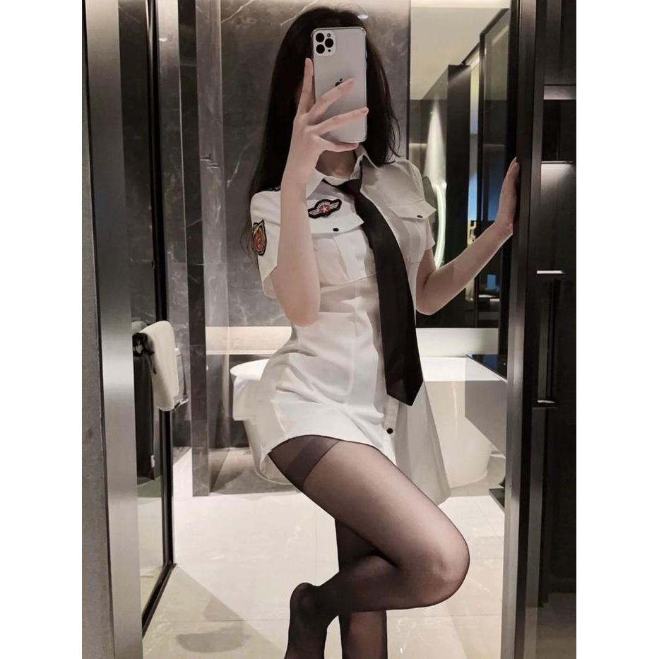 MYLADYCosplay Lingerie Seragam Wanita 1 Set Sama Dasi Cosplay Sexy Police ukuran besar QQ-046