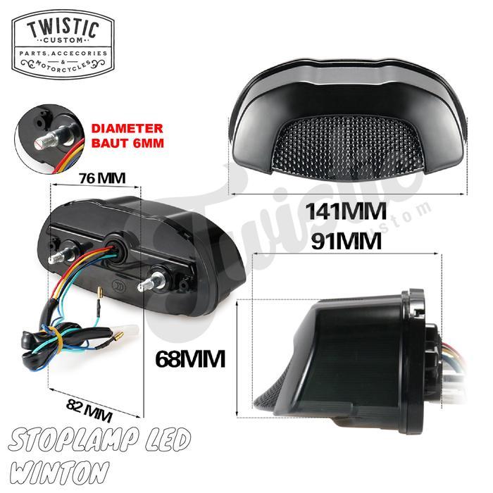 Stoplamp Lampu Rem Winton 3In1 Honda Cb650R Cbr650R Cb150R Cb 650R Neo