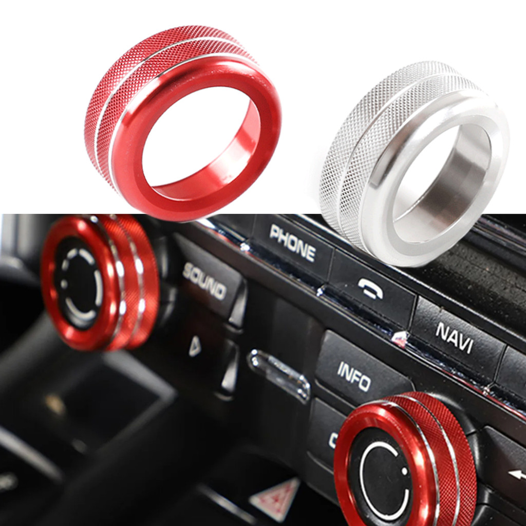Car Volume Radio Switch Knob Cover Trim Interior Accessories For Porsche Macan Cayenne Panamera 911