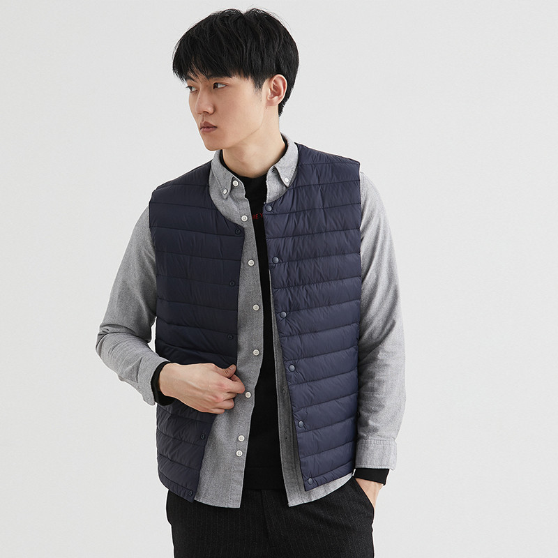 Men 90% White Down Vest Man's Clothing Ultra Light Down Waistcoat Portable Sleeveless Coat Man