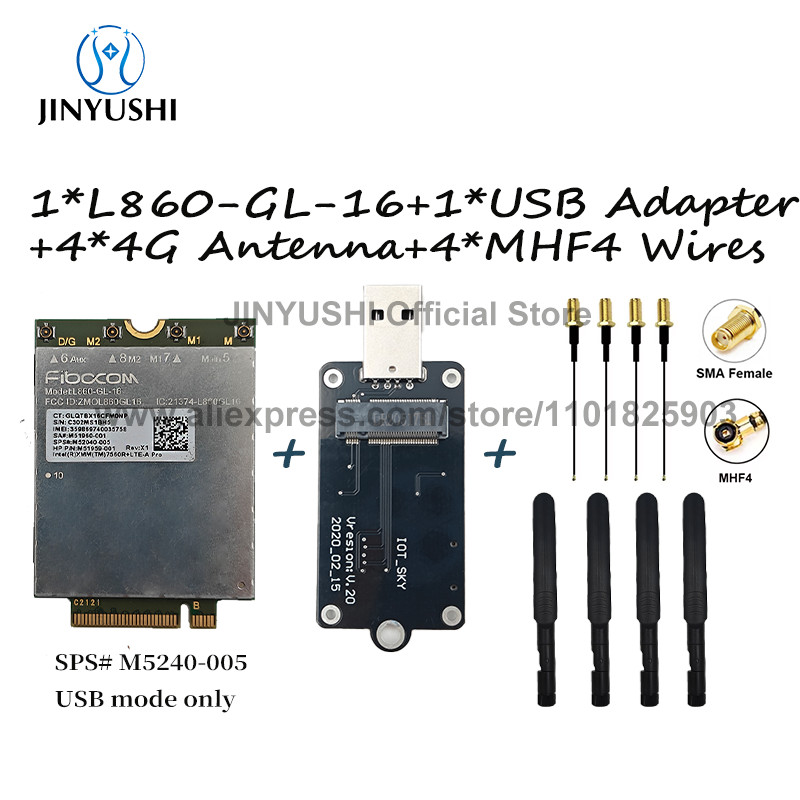 FIBOCOM L860 GL 16 L860-GL-16 WWAN CARD CAT16 MODULE ONLY FOR MIKROTIK WAP ROUTER MODE USB M.2 KEY-B