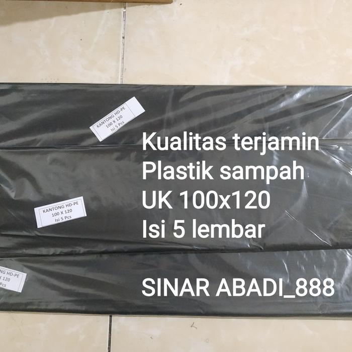 "New" kantong plastik sampah hitam 100 x 120- kantong sampah-tempat sampah