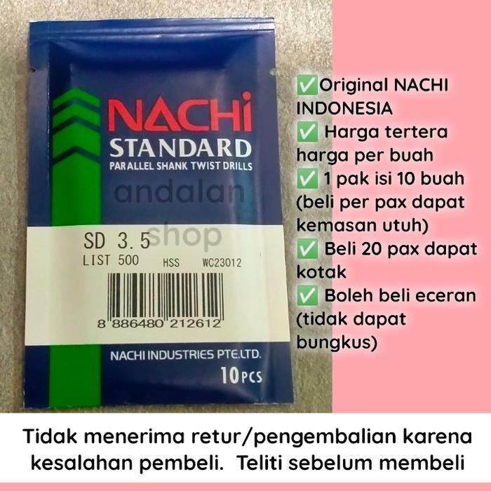 MATA BOR BESI 3.5MM NACHI / MATA BOR BESI NACHI / MATA BOR 3.5MM MURAH