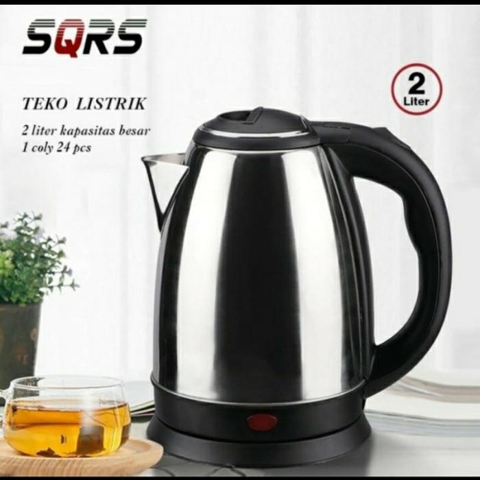 One Two Cups - Teko Listrik 2 Liter Sqrs / Teko Stainless