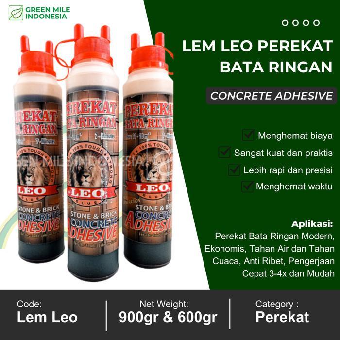 Lem Leo Bata Ringan (900 G) Adhesive Perekat Bata Ringan Putih Hebel Tempel Roster Gypsum Leo