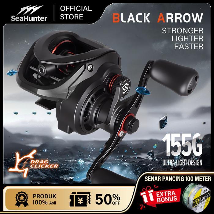 Falcon Fishing - Black Arrow BC Reel Pancing Baitcasting Fishing Reel,Drag Clicker,Dual Bearing