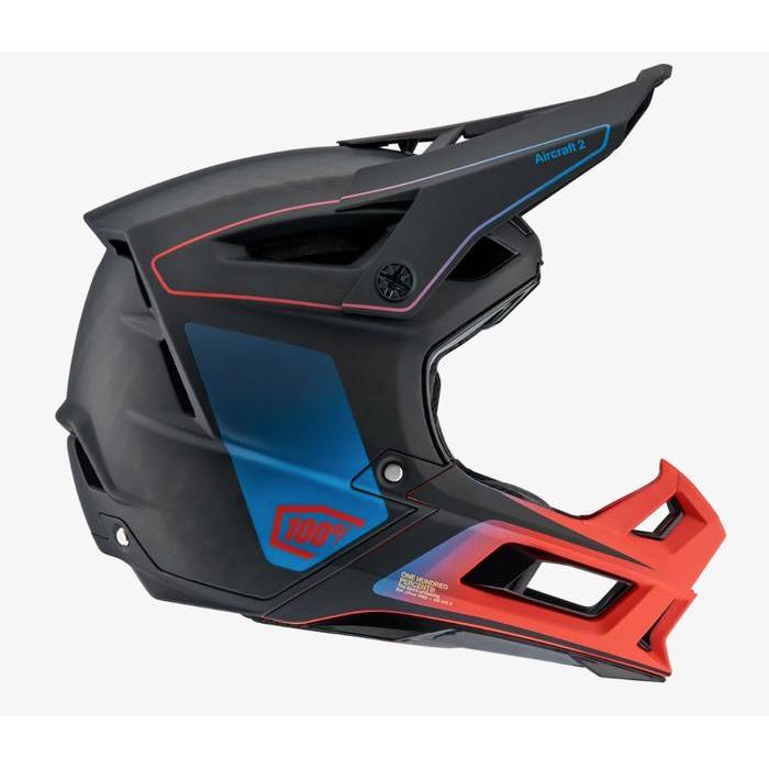 Helmet Aircraft 2 Carbon Steel Blue Neon / Helm Fullface MTB