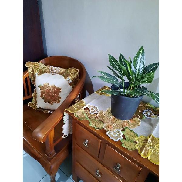 [] Sarung Bantal Kursi Set Bordir Import