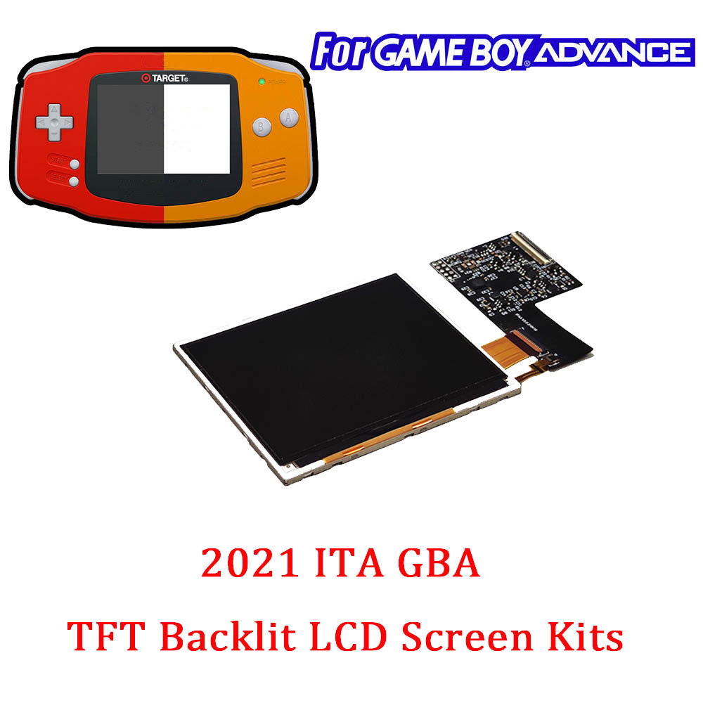 2021 ITA GBA Backlit TFT LCD Screen Kits For GBA Both AGB 32pin And 40pin Highlight Brightness LCD