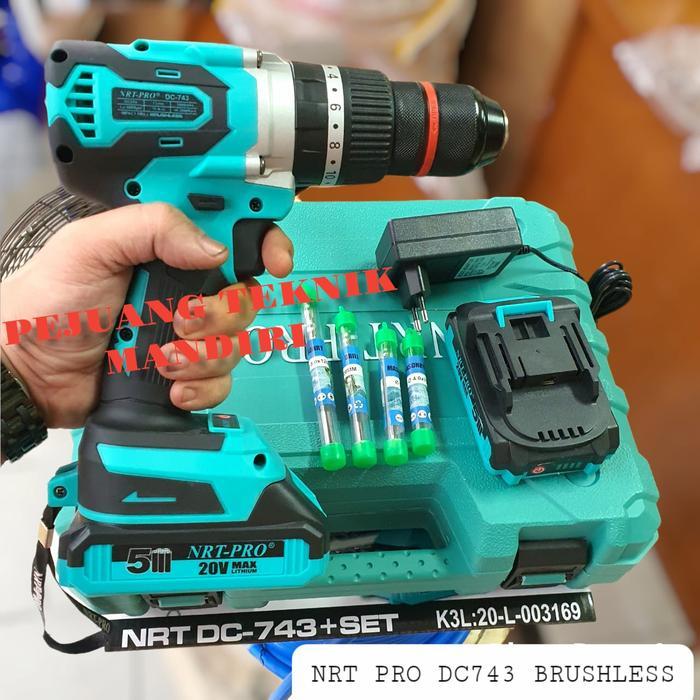 Bor Cordless Nrt Pro Dc 743 Set Brushless Impact Drill / Nrt Pro 743Dc