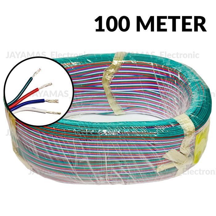 Kabel Rgb 4 Jalur Awg 22 Harga Grosir / Kabel 4 Pin / Kabel Led Strips Rgb 4 Warna