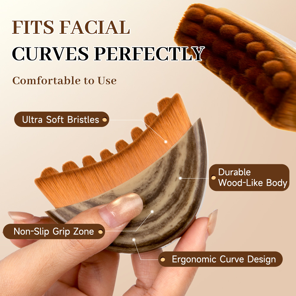 Portable Lymphatic Contour Face Brush, Facial Sculpting Lymphatic Drainage Tool, Lymphatic Drainage