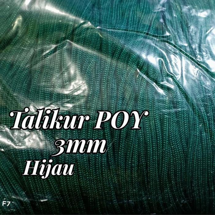 NEW PRODUK TALI KUR HIJAU / TALI CORD POY 3MM THANKYOU & HAPPY SHOPPING :)