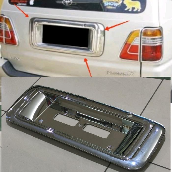 Ornament Lis Bagasi Plat Nomor Mobil Toyota Kijang Kapsul Chrome