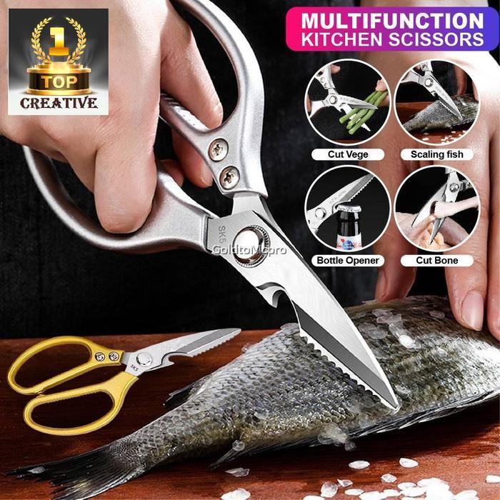 Gunting Daging Made Jepang 4 In 1 Gunting Dapur Stainless Full Metal Terlaris