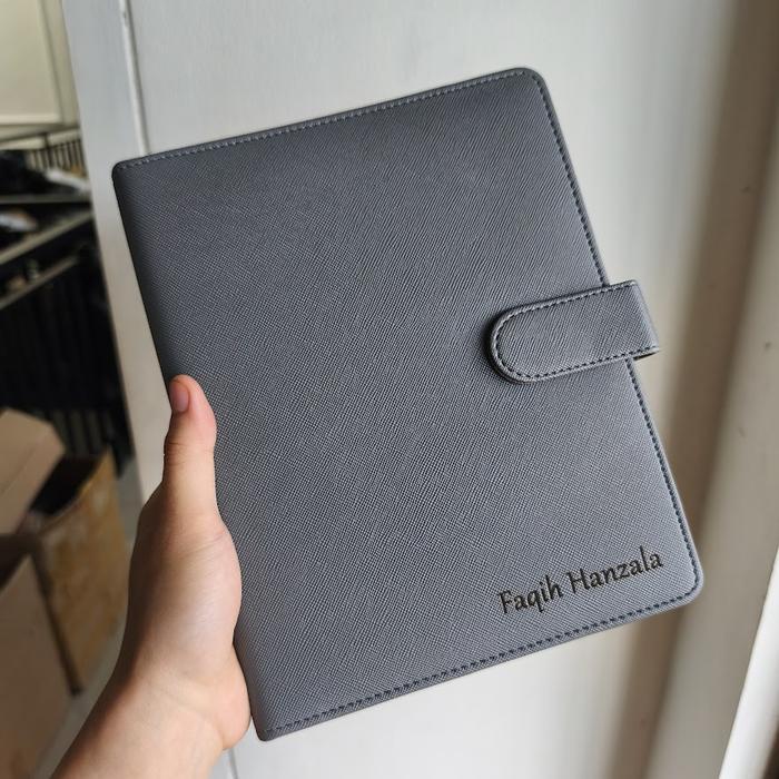 [Free Custom] Buku Binder B5 Custom Nama/ Binder Kuliah B5 Kulit/ Agenda Binder B5 Bahan Kulit/