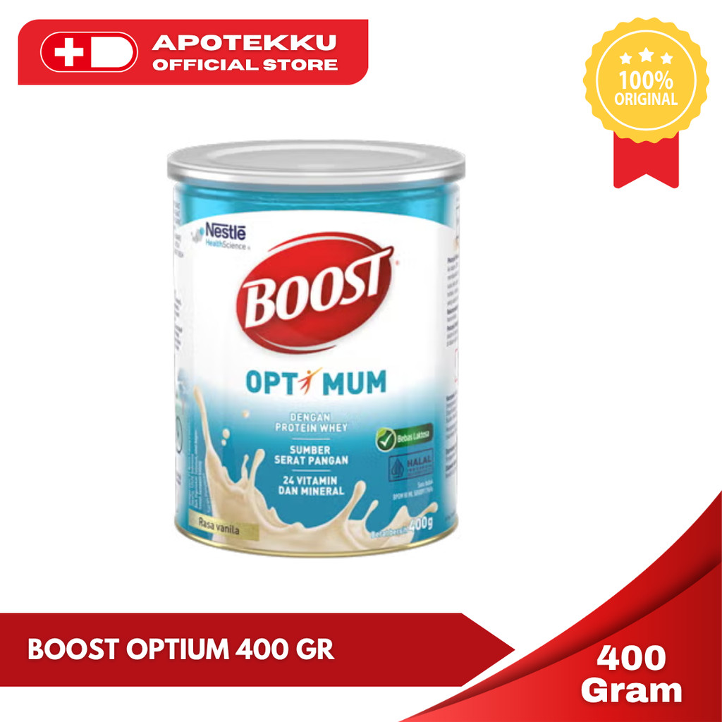 Nestle Boost Optimum Vanilla 400g - Susu Nutrisi Lansia