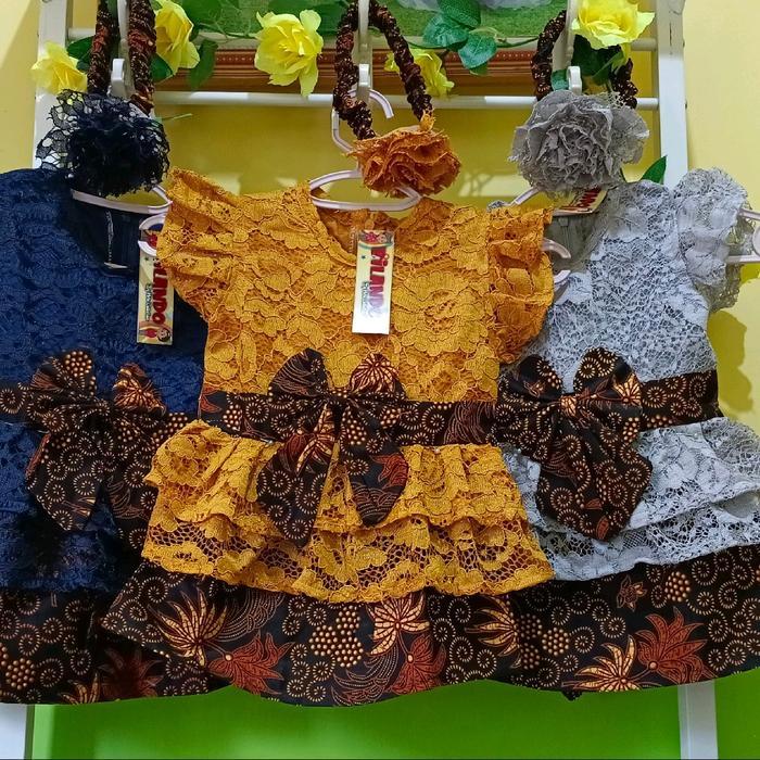 TERMURAH kebaya bayi pitonan// kebaya anak murah//baju kondangan// kebaya warna mustard READY STOCK