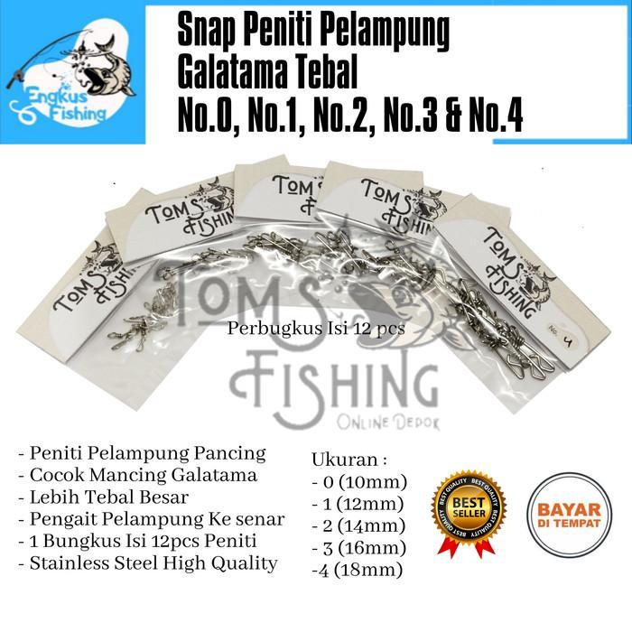 Snap Peniti Pelampung Galatama Pancing Lebih Besar & Tebal Isi 12Pcs