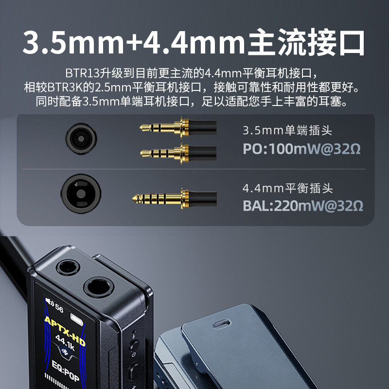 FiiO BTR13 Headphone Amplifier Lossless LDAC Bluetooth Audio Receiver Headphone Amplifier HIFI
