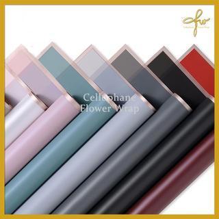 Kertas Buket Gold Line Transparant Color Cellophane Flower Wrapping