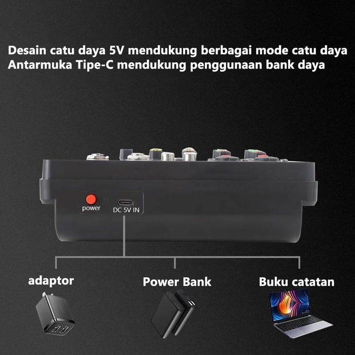 4 Channel Mixer Audio/Mixer Mini/Sound Card/Amplifier /Profesional Recording Equipment Mikser Audio