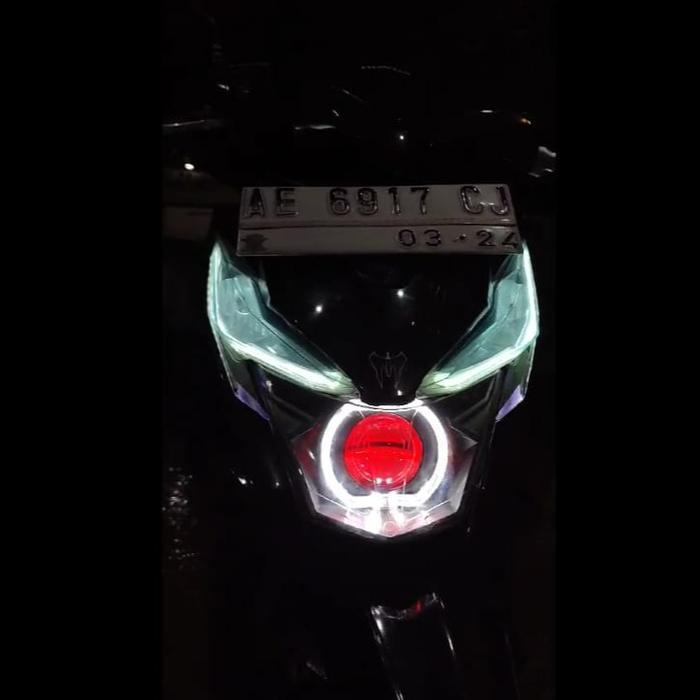 CUSTOM PROJIE BILED BEAT ESP,DELUXE, STREET,FI LENGKAP DENGAN ALIS RGB - BEAT ESP, Tanpa D2 Laser