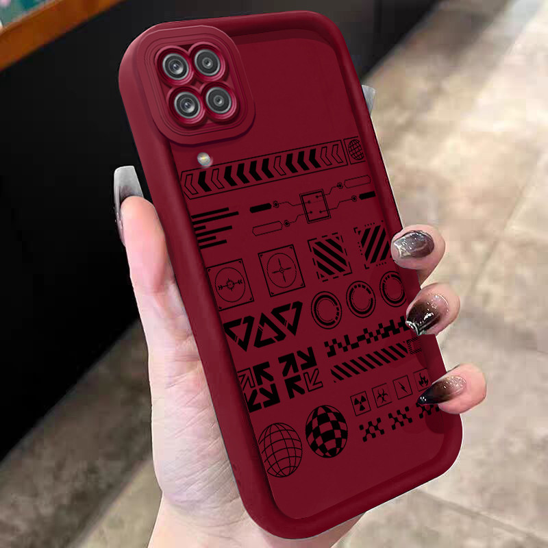 Casing Hp untuk Samsung Galaxy A12 4G A12 5G M12 F12 Case Edgy Sticker Style perlindungan  silikon K